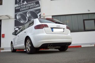 FMS 3 Zoll 76mm Duplex-Anlage Audi A3 Sportback Front (8P,8PA) 2.0TDI 103/125kW
