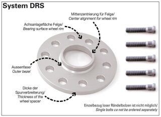 H&R Spurverbreiterung schwarz DRS-System 26 mm