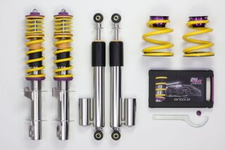 coilover Variant 3 inox Separately adjustable compression and rebound stage damping.