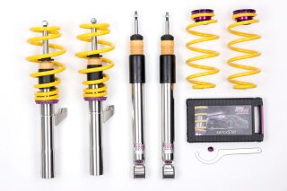 coilover Variant 3 inox Separately adjustable compression and rebound stage damping.