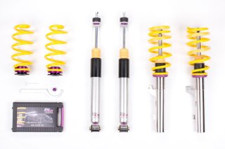 coilover Variant 3 inox Separately adjustable compression and rebound stage damping.