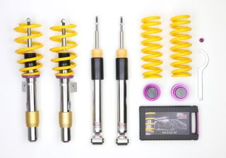coilover Variant 3 inox Separately adjustable compression and rebound stage damping.