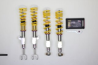 coilover Variant 3 inox Separately adjustable compression and rebound stage damping.