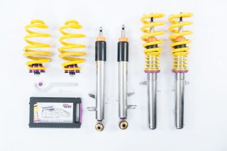 coilover Variant 3 inox Separately adjustable compression and rebound stage damping.