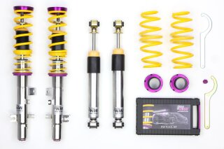 coilover Variant 3 inox Separately adjustable compression and rebound stage damping.