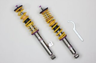 coilover Variant 3 inox Separately adjustable compression and rebound stage damping.