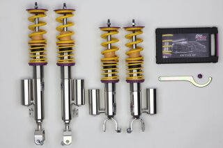 coilover Variant 3 inox Separately adjustable compression and rebound stage damping.