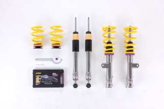 coilover Variant 3 inox Separately adjustable compression and rebound stage damping.