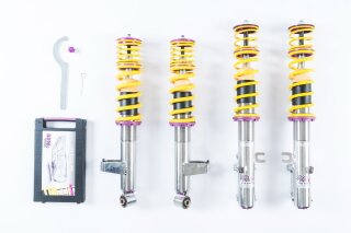 coilover Variant 3 inox Separately adjustable compression and rebound stage damping.