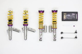 coilover Variant 3 inox Separately adjustable compression and rebound stage damping.