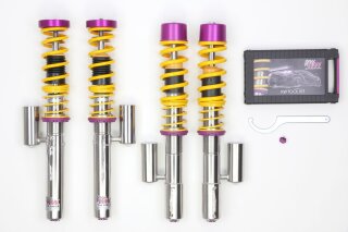 coilover Variant 3 inox Separately adjustable compression and rebound stage damping.