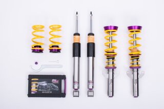 coilover Variant 3 inox Separately adjustable compression and rebound stage damping.