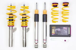 coilover Variant 3 inox Separately adjustable compression and rebound stage damping.