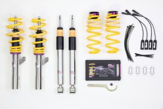 coilover Variant 3 inox Separately adjustable compression and rebound stage damping.