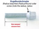 H&amp;R Kugelbundschraube Schraubenkopf &Oslash; = 26mm M12 x 1,5 35mm SW 17