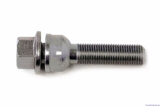 H&R Kegelbundschraube silber Schraubenkopf Ø = 28mm mit beweglichem Kugelbund M14 x 1,5 41mm SW 17