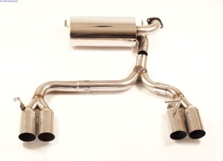 back-silencer with tailpipe left & right stainless steel