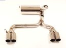 back-silencer with tailpipe left &amp; right stainless steel