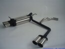 back-silencer with tailpipe left & right stainless steel