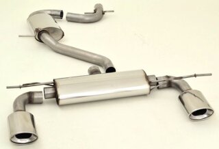 back-silencer with tailpipe in the middle stainless steel