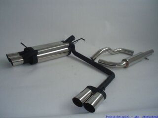 63.5mm catback-system with tailpipe left & right stainless steel