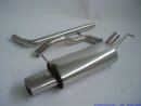 63.5mm racing catback-system stainless steel