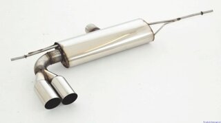 76mm back-silencer with tailpipe left & right stainless steel