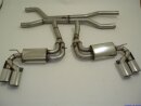 76mm back-silencer with tailpipe left &amp; right stainless steel