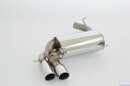 76mm back-silencer with flap control stainless steel