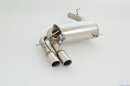 76mm back-silencer with flap control stainless steel