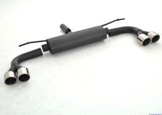 back-silencer with tailpipe left & right S3-Look aluminised steel