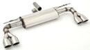 back-silencer with tailpipe left & right stainless steel