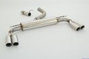 76mm back-silencer with tailpipe left &amp; right stainless steel