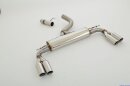 back-silencer with tailpipe left & right stainless steel