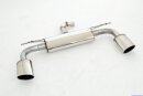 back-silencer with tailpipe left &amp; right S3-Look stainless steel