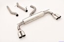 76mm catback-system with tailpipe left &amp; right S3-Look stainless steel