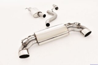 76mm catback-system with tailpipe left & right with original flap-control stainless steel