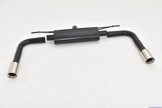 back-silencer with tailpipe left & right US-Look aluminised steel