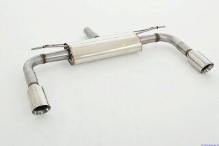 back-silencer with tailpipe left & right US-Look stainless steel