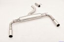 76mm back-silencer with tailpipe left &amp; right US-Look stainless steel