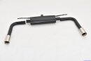 back-silencer with tailpipe left &amp; right US-Look aluminised steel
