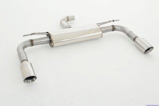 back-silencer with tailpipe left & right US-Look stainless steel