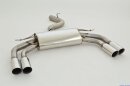 76mm back-silencer with tailpipe left &amp; right stainless steel