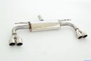 back-silencer with tailpipe left &amp; right S3-Look stainless steel