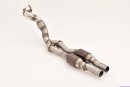 1x90 / 2x70mm downpipe with 200 cells HJS catalyst stainless steel