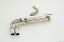 76mm back-silencer with tailpipe left &amp; right stainless steel