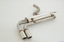 76mm back-silencer with tailpipe left &amp; right stainless steel