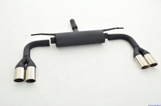 back-silencer with tailpipe left & right S3-Look aluminised steel