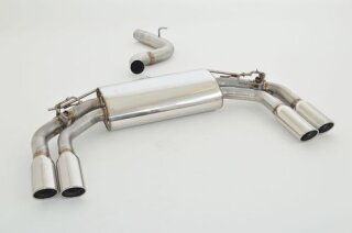 76mm back-silencer with tailpipe left & right with original flap-control stainless steel