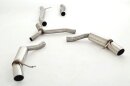 76mm catback-system with tailpipe left &amp; right V6-Look stainless steel
